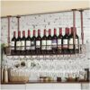 Ceiling Wine Rack Stylish Simplicity Down Simple Style Multi-Function Living Room Creative Display Storage Wine Rack -Restaurant Kitchen Bar Floa
