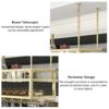 Hanging Wine Rack with 2Lights, Ceiling Mounted Wine Rack Adjustable Industrial Hanging Wine Bottle Holder, Metal Iron Wine Shelf for Bar Dining