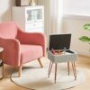 YMYNY Storage Ottomans, Chair Stool Upholstered, Footstool Velvet Bench, Dressing Table Stool, Pouf Couch Stool, Metal Legs, Removable Cover, for