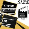 5 Pieces Movie Theater Decor Home Movie Theater Room Decor Cinema and Popcorn Wall Art Metal Movie Reel Wall Sign Home Theater Action Sign Cinema