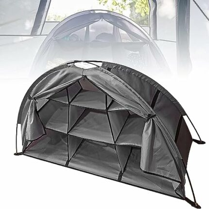 VACSAX Camping Shoe Organizer, Premium Outdoor Storage Closet, Camping Shoes Storage Organizer Foldable RV Tent, with 9 Shelf Multi Tool Storage