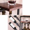 Wine rack Wrought Iron Loft Retro Industrial Wind Wall Wine Rack Wall-mounted Wine Rack Water Pipe Rack Goblet Holder Shelf (size: 120 × 60cm)
