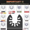 28PCS Universal Oscillating Tool Oscillating Saw Blades, Include 6PCS Titanium Oscillating Multitool Blades for Metal and Hard Material, Quick Re