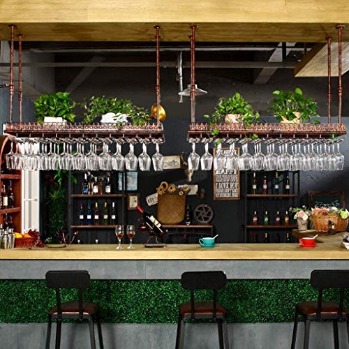 OUSIKA Wine Racks,Wine Lovers/Floating Wine Shelf Wine Glass Rack Wine Rack Adjustable Height Ceiling Mounted Hanging Wine Bottle Holder Metal Ir