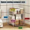 Kempt Kitchen Worktop Organiser - Multi-Purpose Shelf for Kitchen Storage, Cupboard Shelf Organiser - Bathroom Countertop Organiser - Space-Savin