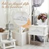5 Pieces Wood Appliques Onlays Large Applique Onlay Decorative Wood Appliques DIY Wood Appliques for Furniture Long Wood Carved Onlay for Mirror
