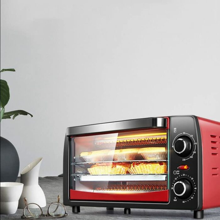 GRETD Automatic Mini Electric Oven Household Pizza Oven Meat Grill Bread Baking Machine Kitchen Appliances (Color : A, Size : 350 * 225 * 180mm)