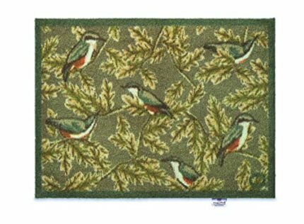 HUG RUG 65x85cm Nuthatch design indoor highly absorbent barrier mat - made in the UK