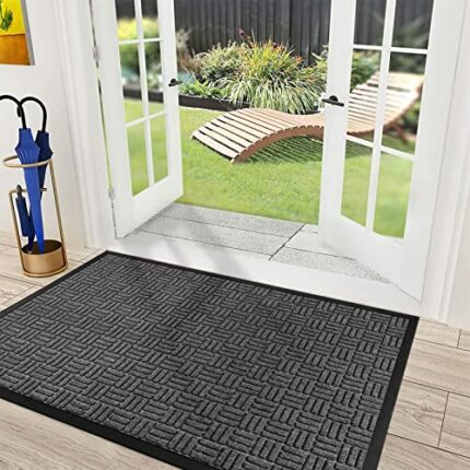 Mibao Outdoor Mat, Doormat Outdoor Entrance, Heavy Duty Large Door Mat Outdoor Rugs, Easy Clean Garage Rugs and Mats, Doormat Indoor Outdoor, 36"