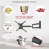 Barkan 102cm Long TV Wall Mount, 13-83 inch Full Motion Articulating - 4 Movement Flat/Curved Screen Bracket, Holds up to 50kg, Extremely Extenda