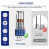 Towel Rack Wall Mounted - Space-saving Bathroom Storage | Black Towel Rail with Hooks, Holder | Easy Installation | Stylish & Functional