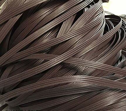 Brown Flat Synthetic Rattan Repair Materials, Plastic Rattan Wicker Repair Tools, Wicker Garden Furniture Repair, Used for Weaving and Repairing