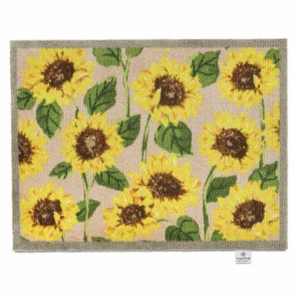 HUG RUG Sunflower design, Highly absorbent indoor barrier mat, machine washable, 65x85cm