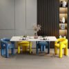 WALNUT Dining table and chairs home chairs New Nordic light dining chairs style designer chairs (Color : D, Size : 1 code)