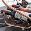 EYLINK Wine Racks,Wine Bottle Rack，Geometric Metal Wine Holder Free Standing Iron Art Wine Glass Racks for Bar Cabinet Pantry Kitchen Display Rac