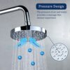 Rainfall Shower Head,High Pressure Rain Shower Heads,6-inch Luxury Modern Chrome Fixed Shower Head,Adjustable with Rain Overhead Shower Head