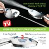 AquaCare High Pressure 8-mode Handheld Shower Head - Anti-clog Nozzles, Built-in Power Wash to Clean Tub, Tile & Pets, Extra Long 6 ft. Stainless