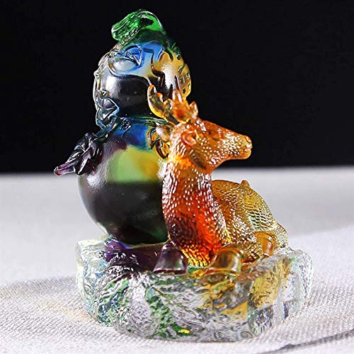 ALREMO HUANGXING - Deer Crafts Decoration Living Room Home Furnishings Hand-cast Decorative Deer Sculpture Suitable for Wine Cabinet Cafes TV Sho