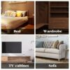 Wensdr 8pcs Extra Large Clear Toy Blockers for Sofa,15.7 x 2.7 inches L Shape Under Bed Blocker with Double-Sided Tape Adjustable Under Furniture