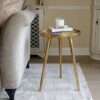 ASPECT Maxine Tripods Metal Side Table (Gold), 38 Ø x 55 H cm