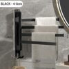 Towel Bar, Upgraded Swivel Towel Rack Aviation Aluminium Four in ONE Towel Racks for Bathroom Space Saving Swing Out 180° Rotation Towel Hanger H