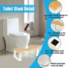 Toilet Stool for Adults, 7 Inch Bathroom Poop Stool for Adults, Waterproof and Anti-Slip Potty Stool, Improve Bathroom Posture and Comfort, Healt