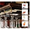 Ceiling Wine Rack Vintage Wrought Iron Metal Simple Style Multi-Function Living Room Creative Display Storage Wine Rack -Restaurant Kitchen Bar F
