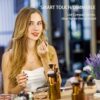 Travel Makeup Mirror with 10X Magnifying Mirror, Lighted Makeup Mirror with 80 Led Lights in 3 Colors, Rechargeable 2000mAh Batteries, Portable U