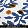 Yofori Table Cloth Wipe Clean Tablecloth Wipeable PVC Waterproof Rectangular Table Cover Plastic Table Protecter for Kitchen Outdoor (137x180cm,
