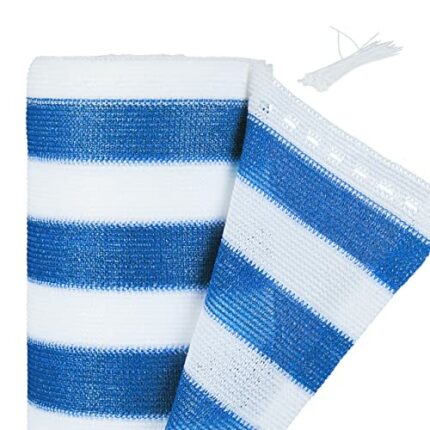 Relaxdays Garden Privacy Screen, for Balcony & Patio, UV Resistant, HDPE, 1 m x 6 m, Blue/White