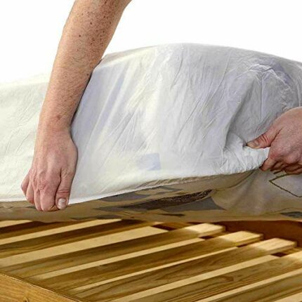 GLOW Water Resistant Mattress Protector Cover – Fitted Double Bed Hygienic Protection 190cm x 152cm - Odourless Soft-Touch Linen – Ideal for Kids