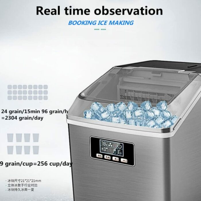 DINGZZ Maker 25kg Commercial Milk Tea Shop Small Home Bar Making Machine Quick Ice Maker