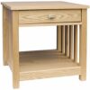 Vida Designs Ashton 1 drawer Lamp Table, Bedroom Furniture, Oak Wax Finished