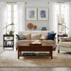 VECELO End Side Table, Nightstand Storage Shelf with Bin Living Room, Bedroom, Lounge, Sofa Couch, Wood, BLU, X-Design Furniture