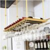 Stylish Simplicity Down Wine Rack Vintage Wrought Iron Simple Style Home Goblet Multi-Function Display Wine Rack -Restaurant Kitchen Bar Living R