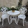 WODMB 3 Piece Garden Patio Bistro Table and Chairs, Cast Aluminum Garden Dining Set for Outdoor Patio Yard Porch Balconyb (Color : C, Size : One