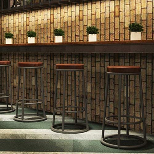 DINGZZ Solid Wood Bar Chair Household High Stool Reception Chair Simplicity Bar Nordic Barstool Backrest Stool Coffee Chair