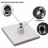 DAXGD LED Square Shower Head,Temperature Control Shower 3 Colour Changing Water Flow Powered, 8 inch Shower with 12Pcs Led for Bathroom