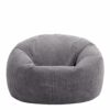 icon Kingston Large Bean Bag, Jumbo Cord Bean Bag, Charcoal Grey, Bean Bag chair for Adults with Filling Included, Comfortable Lounging Chair for