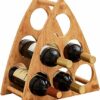 PIBM Stylish Simplicity Wine Racks Free Standing Solid Wood,Tabletop Wine Storage Rack,Countertop Display Wine Holder,Natural Solid Bamboo Wine B