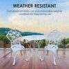 WODMB 3 Piece Garden Patio Bistro Table and Chairs, Cast Aluminum Garden Dining Set for Outdoor Patio Yard Porch Balconyb (Color : C, Size : One