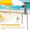 suntonmoto Rotary Washing Line Spike, Adjustable Size Rotary Washing Line Base Parasol stand for beach, garden, lawn, fishing, etc, Heavy Duty Mu