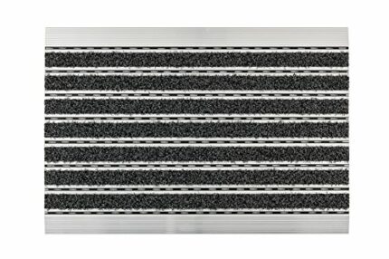 ASTRA Floor Mats - Anthracite - Aluminium Frame - Very Robust - Fine or Coarse Structure - Door Mat - Clean Run - 60 x 40 x 1 cm