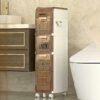 Bathroom Storage Cabinet for Small Spaces, 3/4/5 Drawer Narrow Bathroom Floor Cabinet Strong Frame Home Storage Container Tower, Large Capacity S