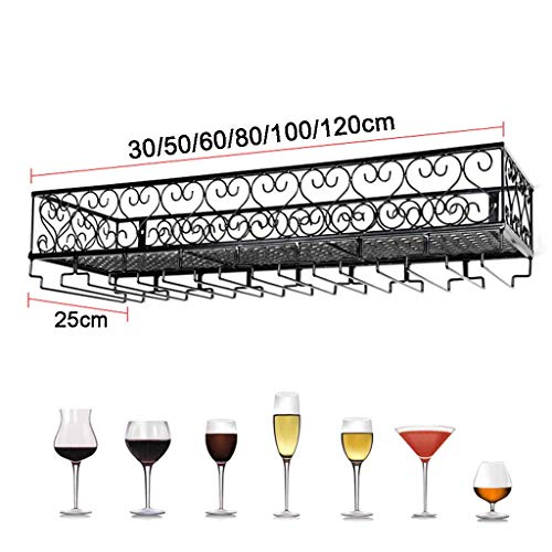 OUSIKA Wine Racks,Wall-Mounted Industrial Hanging Wine Glass Racks Stemware Holder Decoration Shelf Organizer