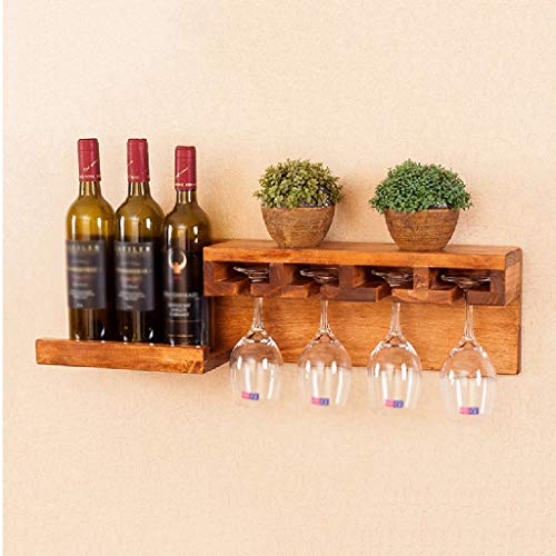 KXDCZ Wood Wine Rack-Wall Mounted Rustic Wood Wine Rack Stem Glass Holder ,Home Kitchen Décor ,Storage Rack