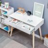 Hbao Household Wood Computer Desk Writing Table Study Desk Bedside Table Dressing Office Home Bedroom Furniture