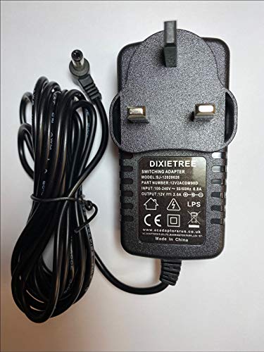 UK 12V 2A AC-DC Adaptor for Vision Fitness E3100 HR Upright Cycle Exercise Bike