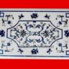 Gifts And Artefacts 24 x 48 Inches Sofa Center Table Top for Home Furniture Decor Rectangle Shape White Marble Dining Table with Nature Art