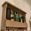 Solid Wood Wine Cabinet Wine Rack, Wine Goblet Holder, Wall Rack, Decorative Rack, Modern Minimalist Wall-mounted Wine Shelf